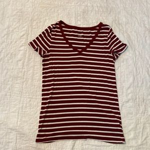 Red and white striped shirt
